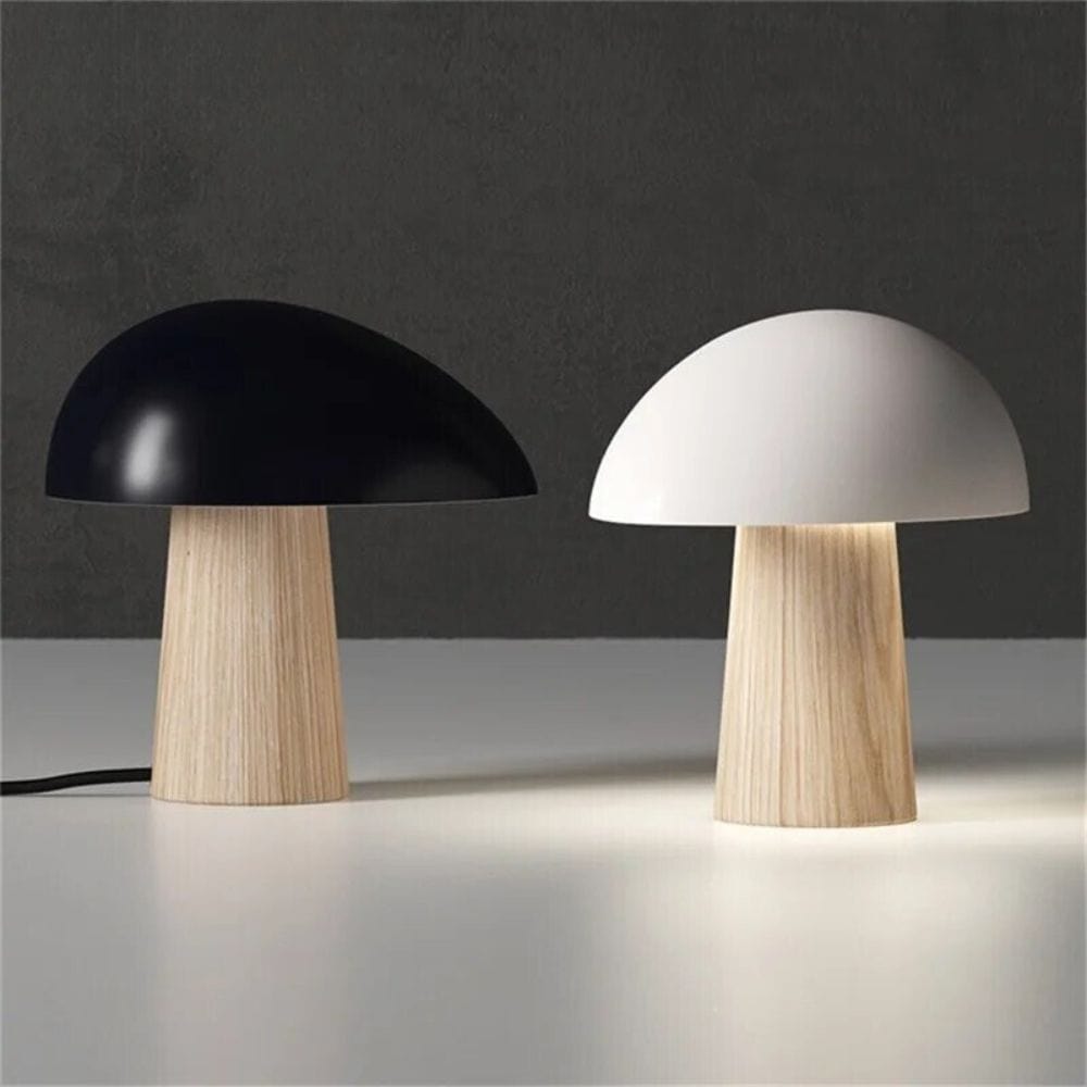 Lampe de Chevet à Led Champignon Bois