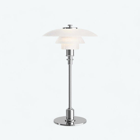 Lampe de Chevet Blanc et Argent