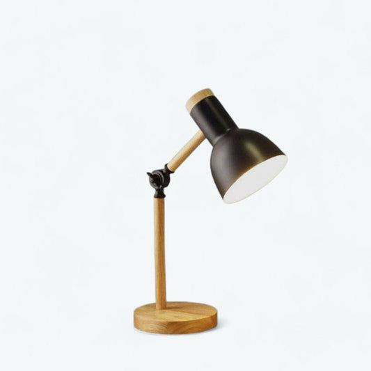 Lampe de Chevet Bois et Métal Noir Noir