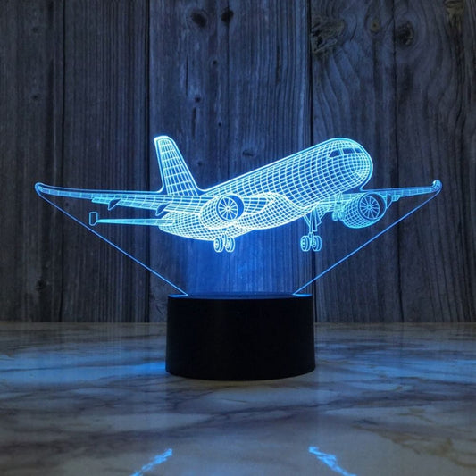 Lampe de Chevet Enfant Avion Noir