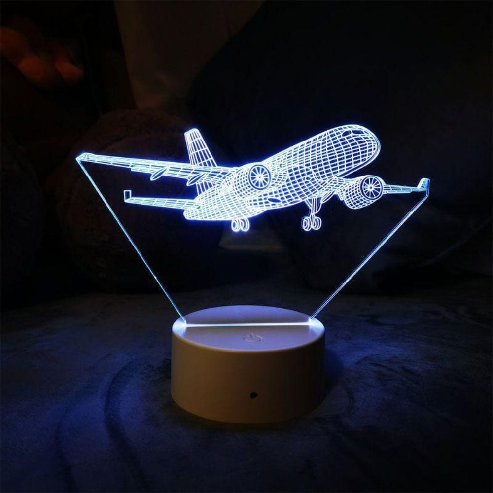 Lampe de Chevet Enfant Avion Blanc