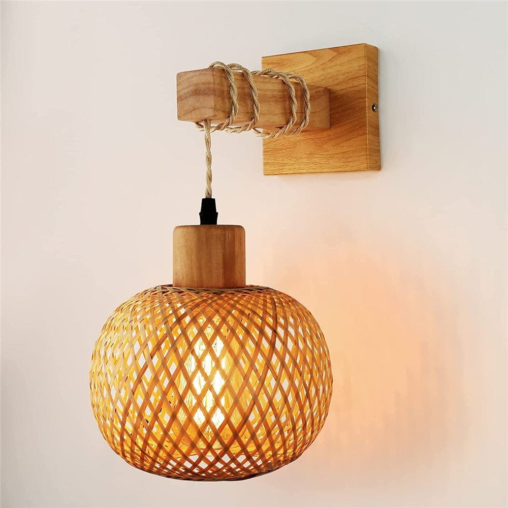 Lampe de Chevet Murale Rotin