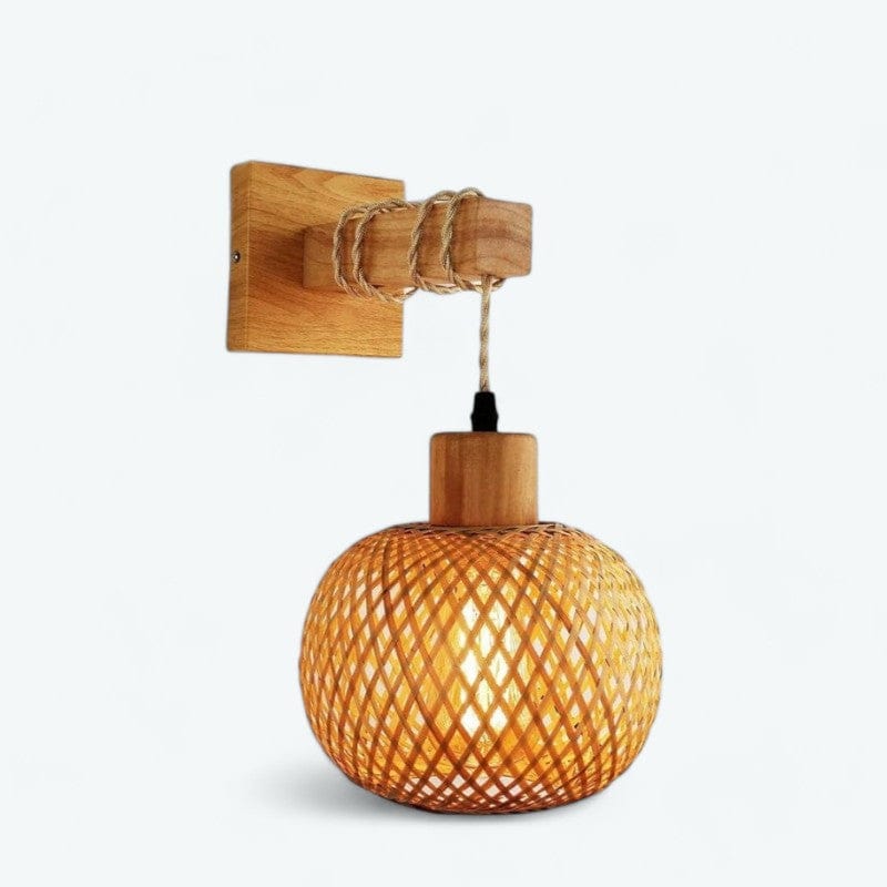 Lampe de Chevet Murale Rotin