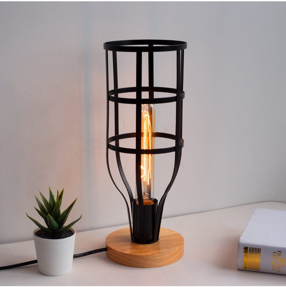 Lampe de Chevet Noire Industrielle