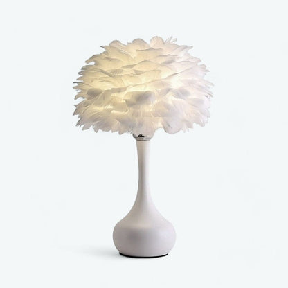 Lampe de Chevet Plume Blanche Blanc