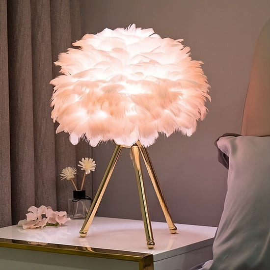 Lampe de Chevet Plume Rose