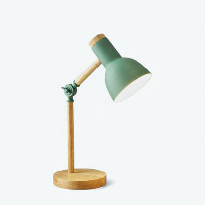 Lampe de Chevet Verte et en Bois Vert / Chaude